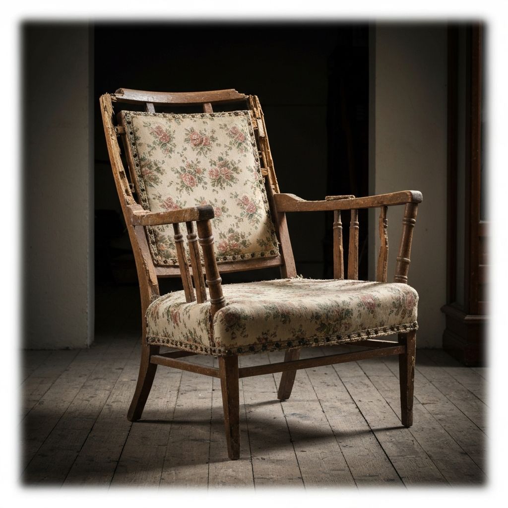 Réparation chaise vintage avant